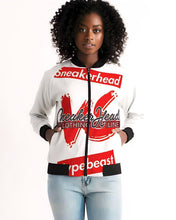 Load image into Gallery viewer, Women's "Sneakerhead vs Hypebeast" Bomber Jacket - SNEAKERHEADS CLOTHING LINE