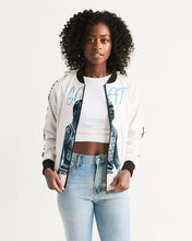 Load image into Gallery viewer, Exclusive "University Blue GOAT" Women's Bomber Jacket - SNEAKERHEADS CLOTHING LINE