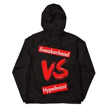 Load image into Gallery viewer, Exclusive "Sneakerhead vs Hypebeast" lightweight zip up windbreaker - SNEAKERHEADS CLOTHING LINE