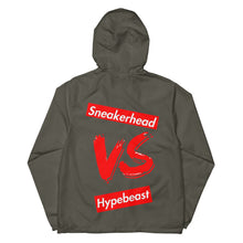 Load image into Gallery viewer, Exclusive "Sneakerhead vs Hypebeast" lightweight zip up windbreaker - SNEAKERHEADS CLOTHING LINE