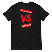 Load image into Gallery viewer, Exclusive "Sneakerhead vs Hypebeast" 2.0 LE T-Shirt - SNEAKERHEADS CLOTHING LINE