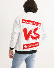 Load image into Gallery viewer, Men&#39;s &quot;Sneakerhead vs Hypebeast&quot; Bomber Jacket - SNEAKERHEADS CLOTHING LINE
