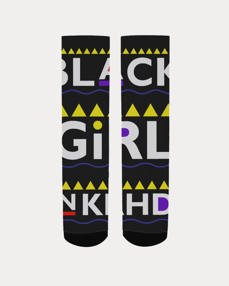 Black Girl SNKRHDS Women's Socks - SNEAKERHEADS CLOTHING LINE