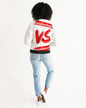 Load image into Gallery viewer, Women&#39;s &quot;Sneakerhead vs Hypebeast&quot; Bomber Jacket - SNEAKERHEADS CLOTHING LINE
