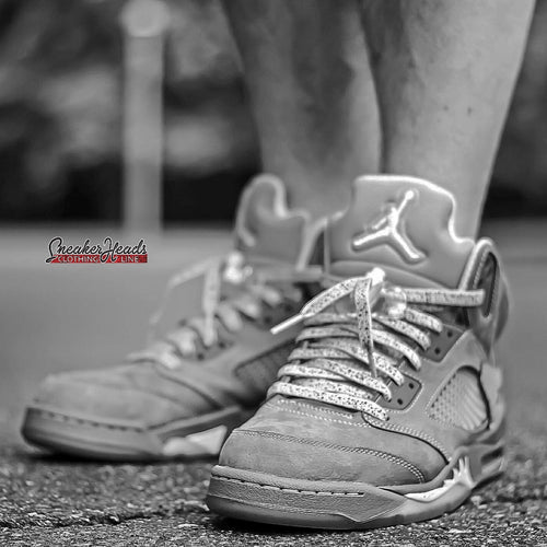 Exclusive CEMENT SPECKLED LE Custom Shoelaces (GREY) - SNEAKERHEADS CLOTHING LINE
