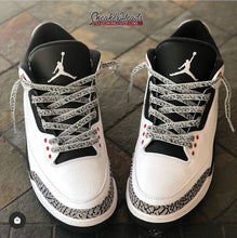 Load image into Gallery viewer, Exclusive &quot;CEMENT PRINT (Speckled)&quot; LE Custom Shoelaces (GREY) - SNEAKERHEADS CLOTHING LINE
