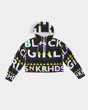 Load image into Gallery viewer, Black Girl SNKRHDS Women&#39;s Cropped Windbreaker - SNEAKERHEADS CLOTHING LINE
