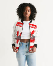 Load image into Gallery viewer, Women&#39;s &quot;Sneakerhead vs Hypebeast&quot; Bomber Jacket - SNEAKERHEADS CLOTHING LINE
